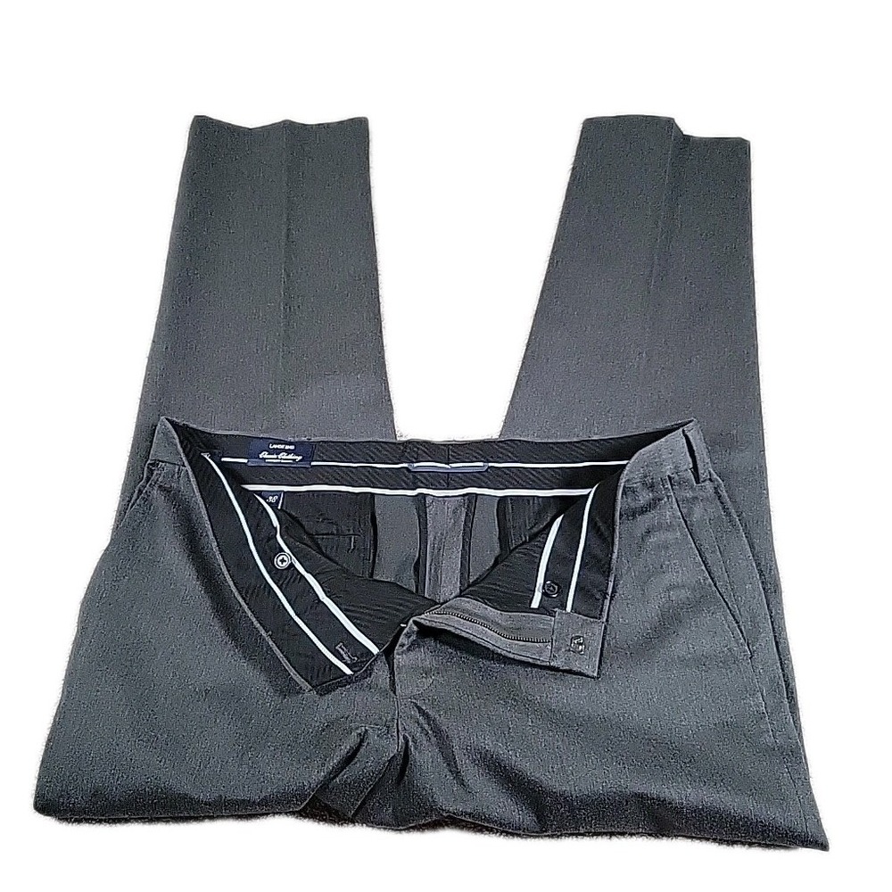 Lands‎ End CLASSIC CLOTHING Mens Traditional Fit Pants 38 CHARCOAL  100% Cotton